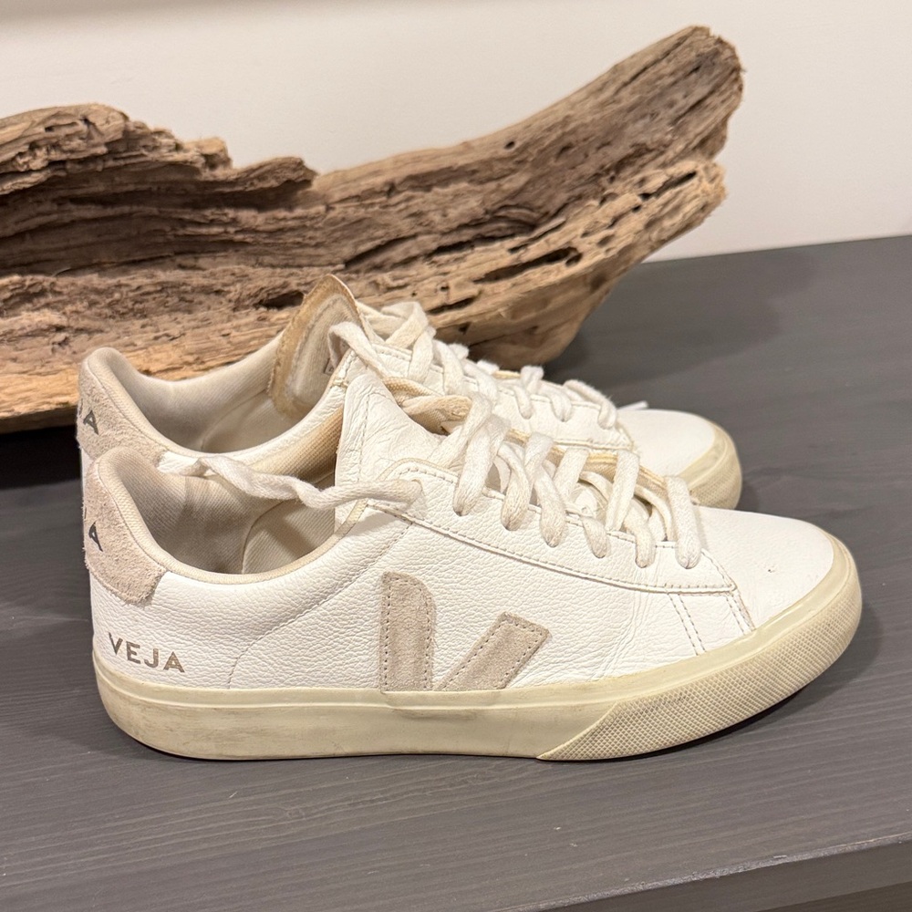 Veja Off-White Leather Sneakers